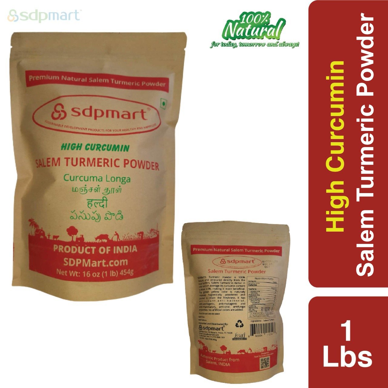 SDPMart Premium Salem Turmeric Powder – SpicaNaturals